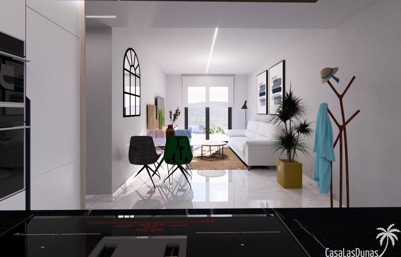 Wer träumt nicht davon? Wachen Sie in Ihrem eigenen modernen spanischen Apartment auf, öffnen Sie die Terrassenschiebetür, setzen Sie sich in Ihren E