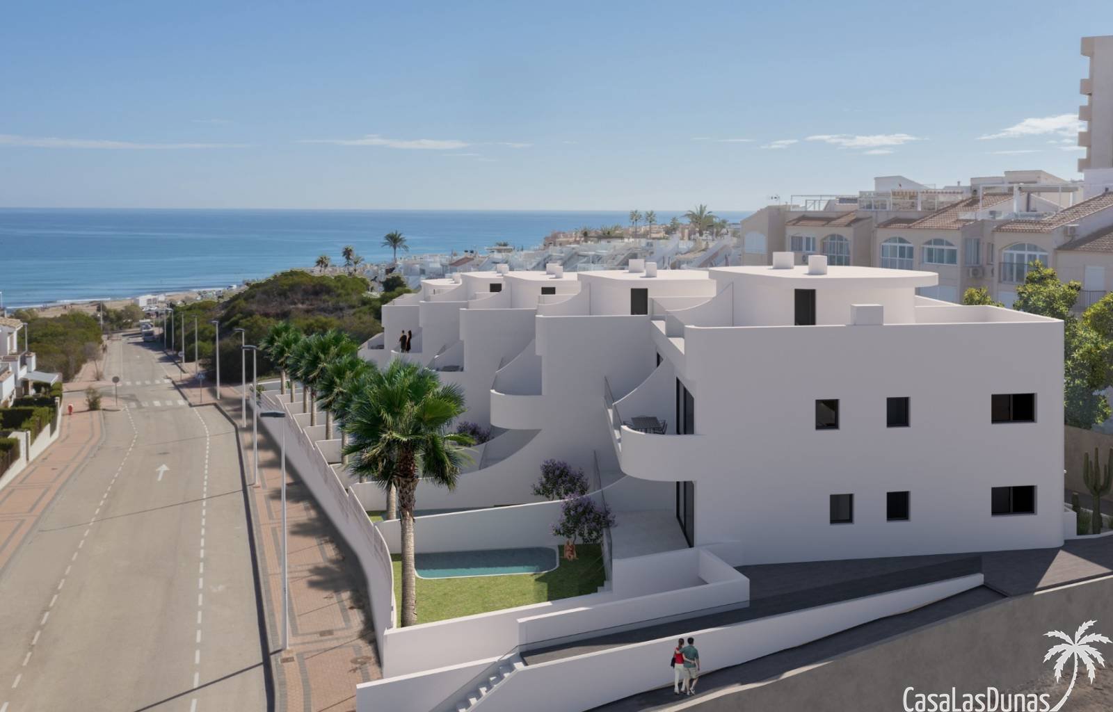 Dieses großartige Projekt bietet Apartments mit Garten oder Dachterrasse, mit 2 Schlafzimmern und 2 Bädern, mit Gemeinschaftspool und Privatparkplatz