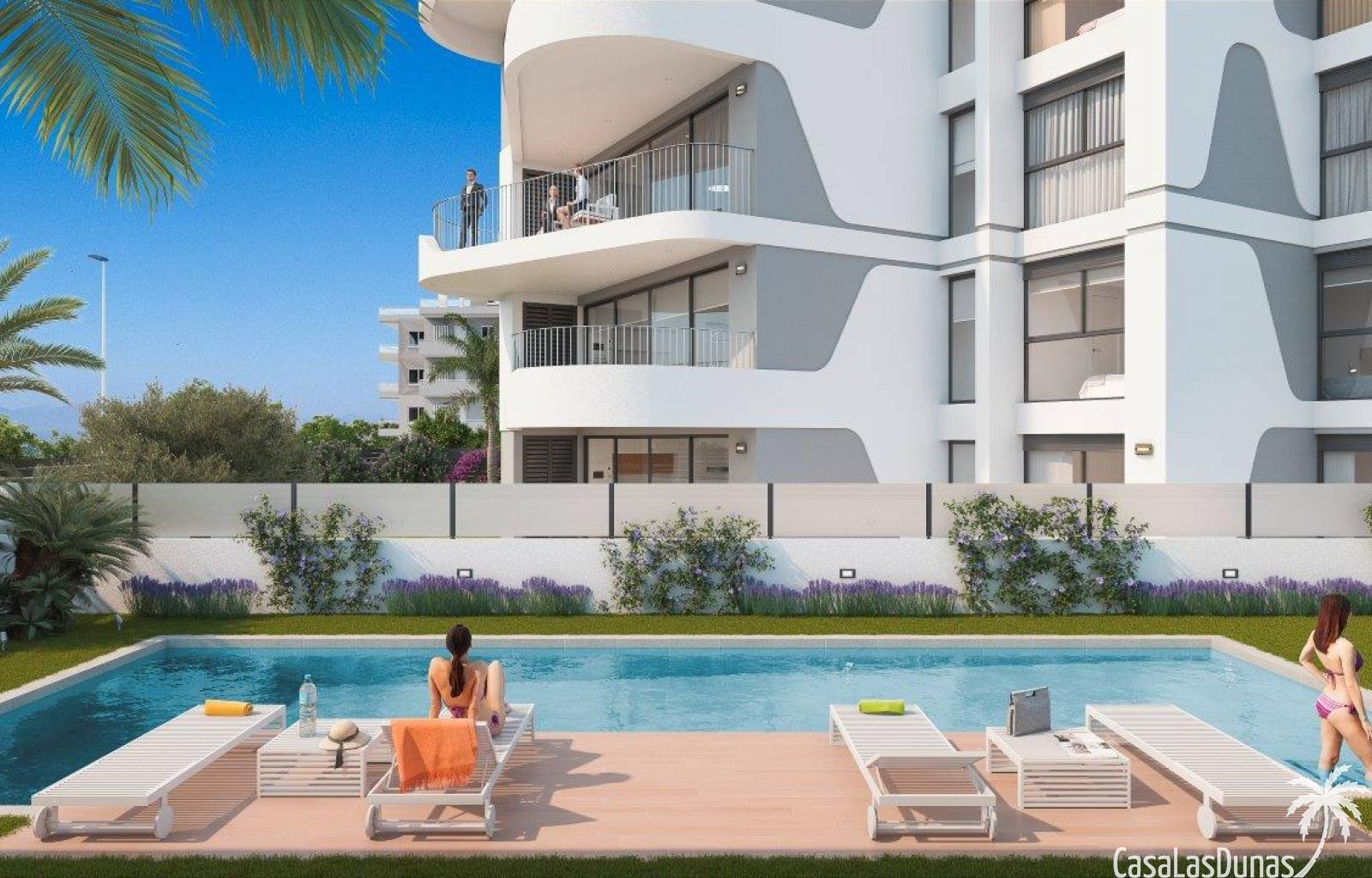 Entdecken Sie diesen modernen Neubaukomplex in Guardamar del Segura, nur wenige Schritte vom Strand, der Natur und dem charmanten Stadtzentrum entfer