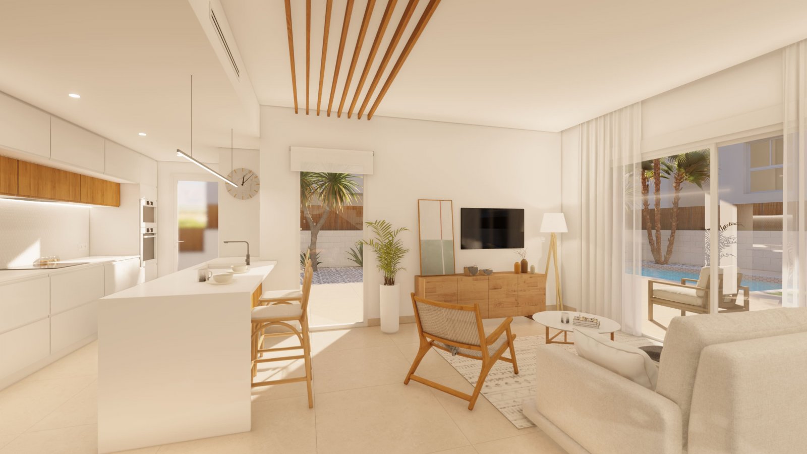 Im charmanten Ort Pilar de la Horadada gelegen, bietet dieses Ensemble von 15 freistehenden Chalets eine bevorzugte Lage für diejenigen, die eine ruh