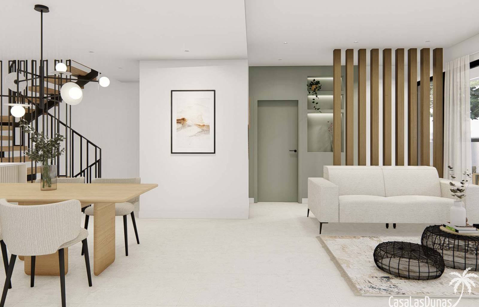 Diese wunderschönen Doppelhaushälften befinden sich in einem Dorf in der Nähe der Urbanisation La Marina, nur 7 Kilometer von den weitläufigen Sandst