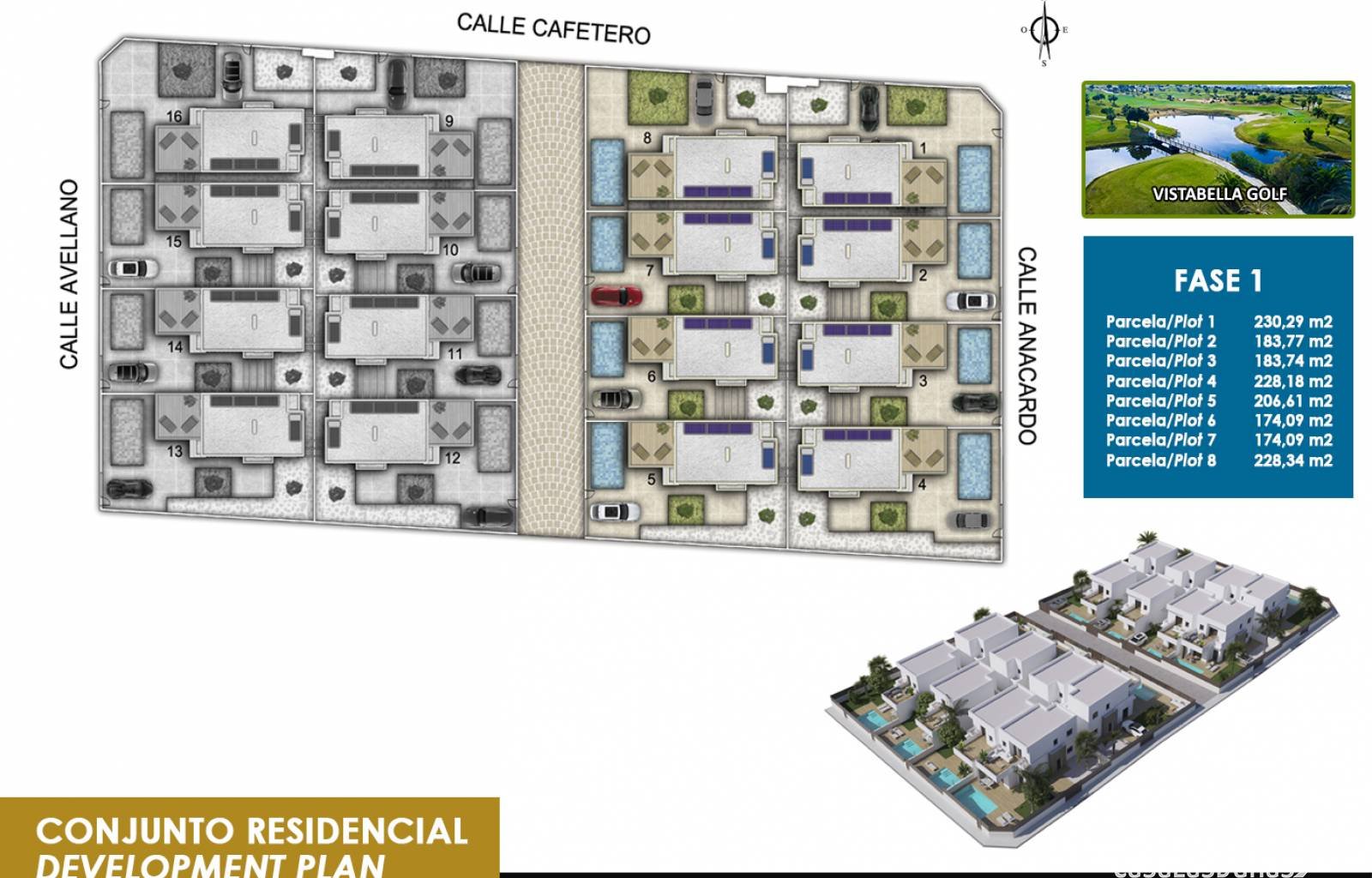  Diese wunderschönen Villen befinden sich in der schönen und ruhigen Wohngegend Entrenaranjos, neben dem Vistabella Golf Resort. Mit allen notwendigen