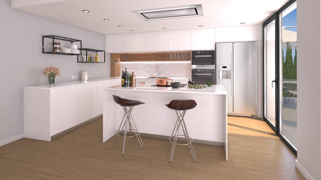  Im charmanten Ort Sant Joan dAlacant gelegen, besteht dieses exklusive Wohnangebot aus zwei freistehenden Häusern, die durch ihr zeitgemäßes Design u