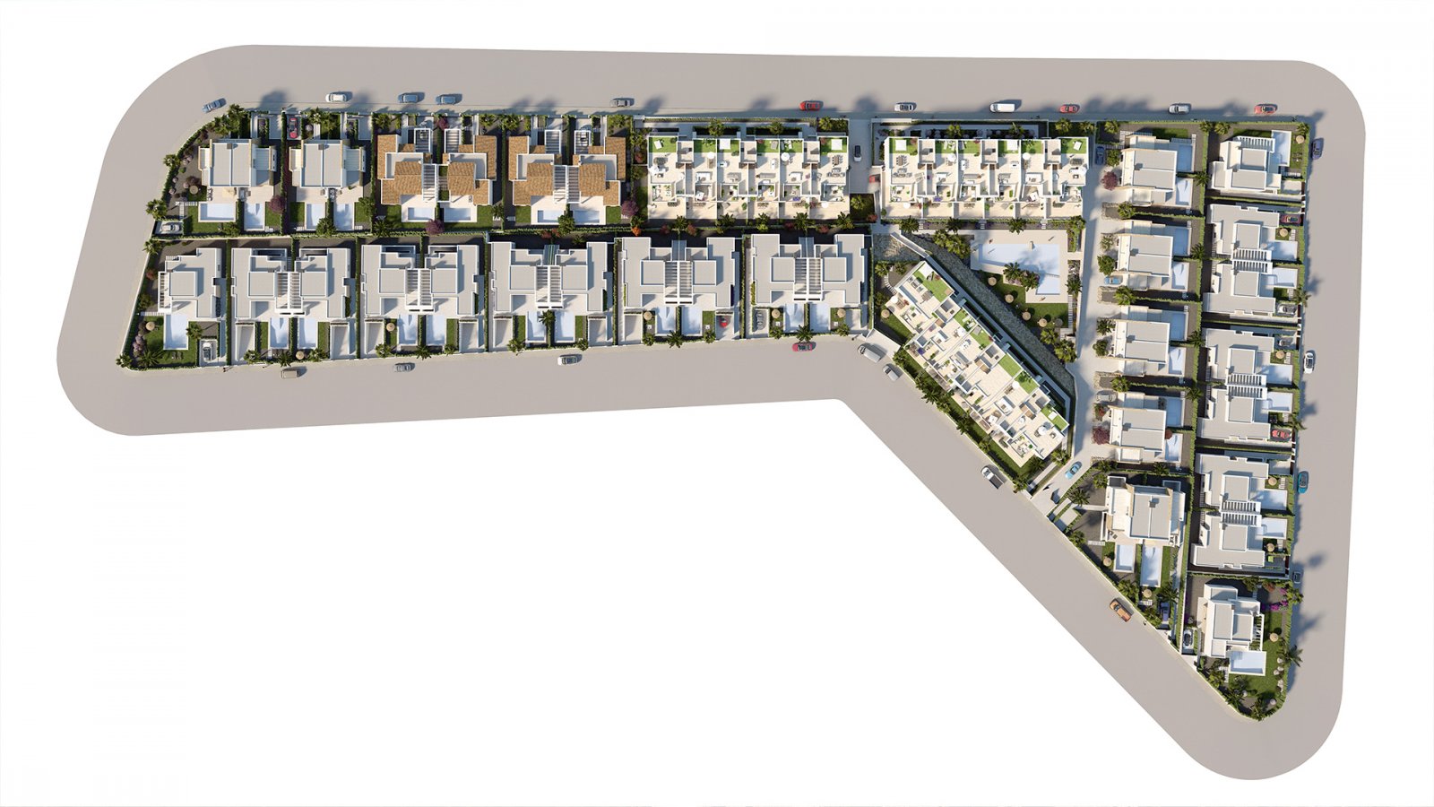  In der charmanten Ortschaft Algorfa gelegen, bietet dieser Wohnkomplex eine exklusive Auswahl von fünf Reihenhäusern. Diese Immobilien zeichnen sich 